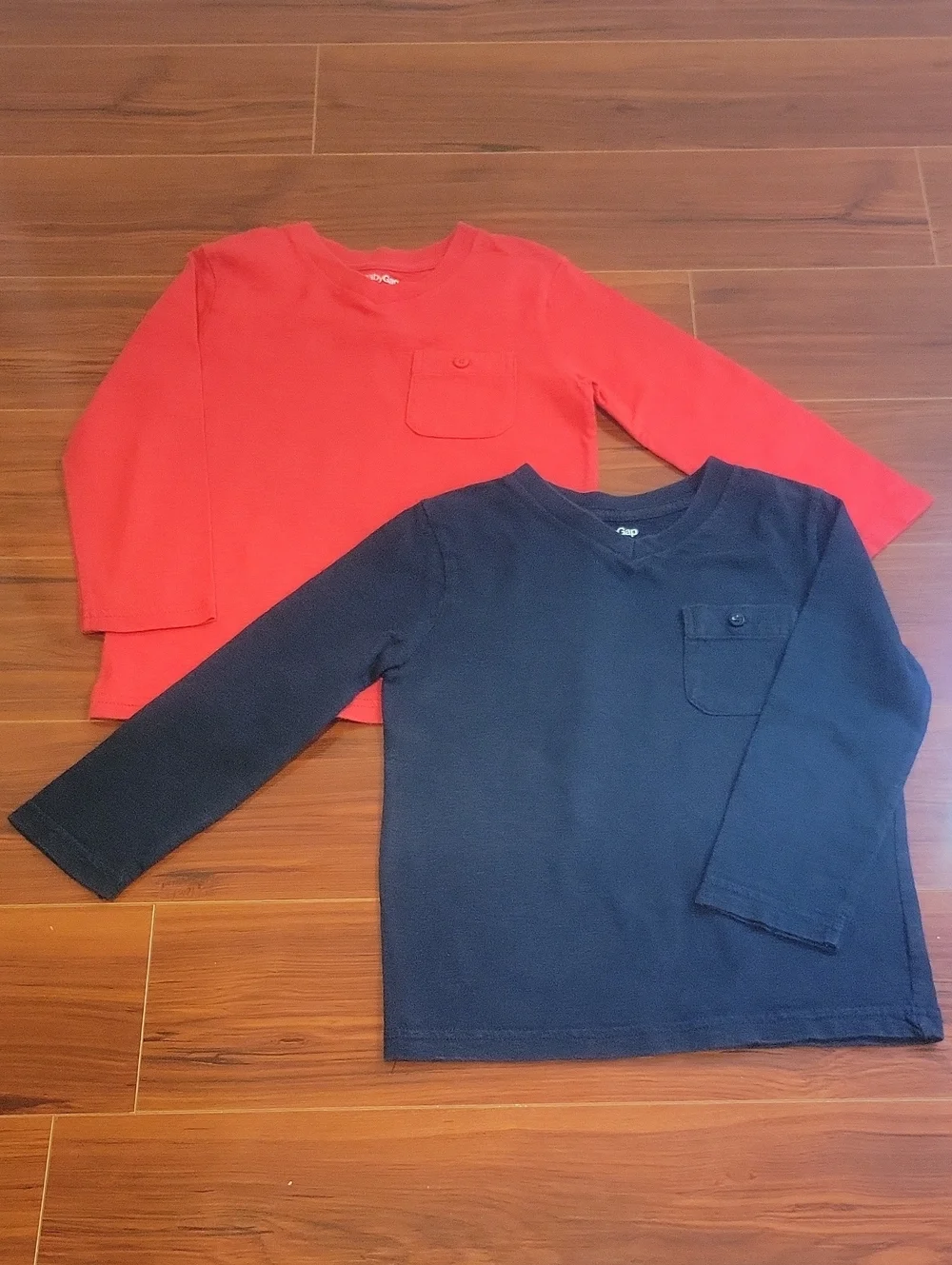 babyGAP Long Sleeve T-shirts Set of 2 Red/Blue Size 3T